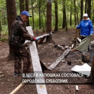 В лесу в Катюшках состоялся городской субботник  