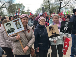 Главный митинг состоялся на мемориале «Зенитное орудие»
