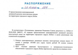 Продолжается предоставление выплаты единовременной помощи многодетным семьям нашего города