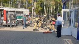 Полицейские Лобни приняли участие в пожарно-тактических учениях