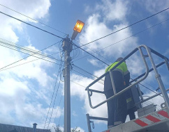 В Лобне установили 47 новых опор уличного освещения В Лобне установили 47 новых опор уличного освещения