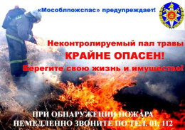 Напоминаем - пал травы опасен 