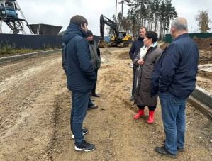 На улице Гагарина в Лобне выполнено более 50% строительных работ На улице Гагарина в Лобне выполнено более 50% строительных работ