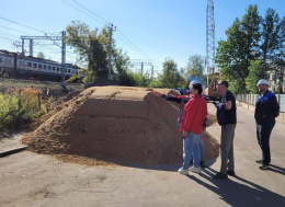Глава Лобни проверила ход работ на Кольцевой Глава Лобни проверила ход работ на Кольцевой