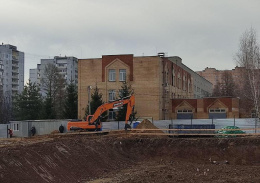Стройка поликлиники в Лобне идет полным ходом 