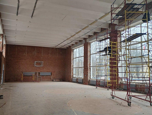 В школе №3 Лобни начались отделочные работы