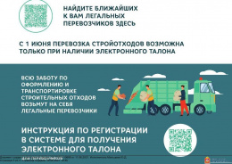 Перевозка строительных отходов в Московском регионе с 1 июня будет осуществляться по электронным талонам