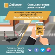 Лобненцы активно голосуют на "Доброделе" за ремонт дорог