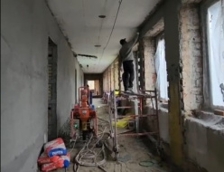 Штукатурные работы стартовали в школе №5 Лобни Штукатурные работы стартовали в школе №5 Лобни