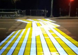 В Лобне установили проекционные пешеходные переходы В Лобне установили проекционные пешеходные переходы