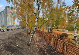 В Сквере защитников Москвы завершены дренажные работы в рамках обустройства противотанкового рва
