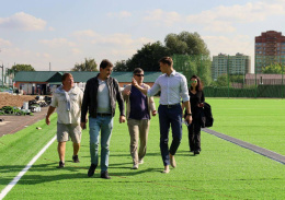 В Лобне продолжается реконструкция стадиона «Труд» В Лобне продолжается реконструкция стадиона «Труд»
