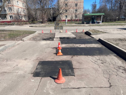 Ямочный ремонт в Лобне продолжается