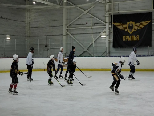 В Ледовом дворце Лобни прошел семейный хоккейный матч в честь Дня защитника Отечества
