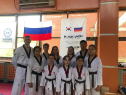 Тхэквондисты из Лобни сдали экзамен на черные пояса