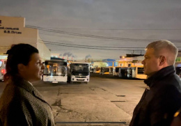 Глава Лобни провела ночную проверку автобусов Глава Лобни провела ночную проверку автобусов