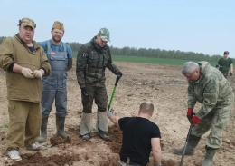 Лобненская поисковая группа обнаружила останки солдата Красной армии