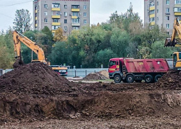 В Лобне приступили к устройству котлована ФОК с бассейном