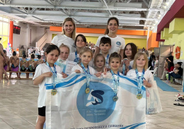 Лобненские спортсменки – медалисты турнира по синхронному плаванию