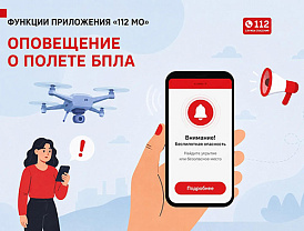 В Московской области работает мобильное приложение «112 МО», которое позволяет оперативно получать информацию об угрозе БПЛА и обращаться за помощью в экстренных ситуациях