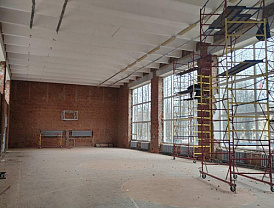 В школе №3 Лобни начались отделочные работы