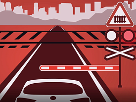 Администрация городского округа Лобня напоминает о безопасности на железнодорожных переездах